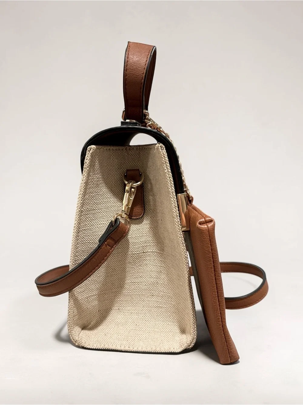 Dune London Structured Top-Handle Satchel Bag with Matching Coin Purse Pouch